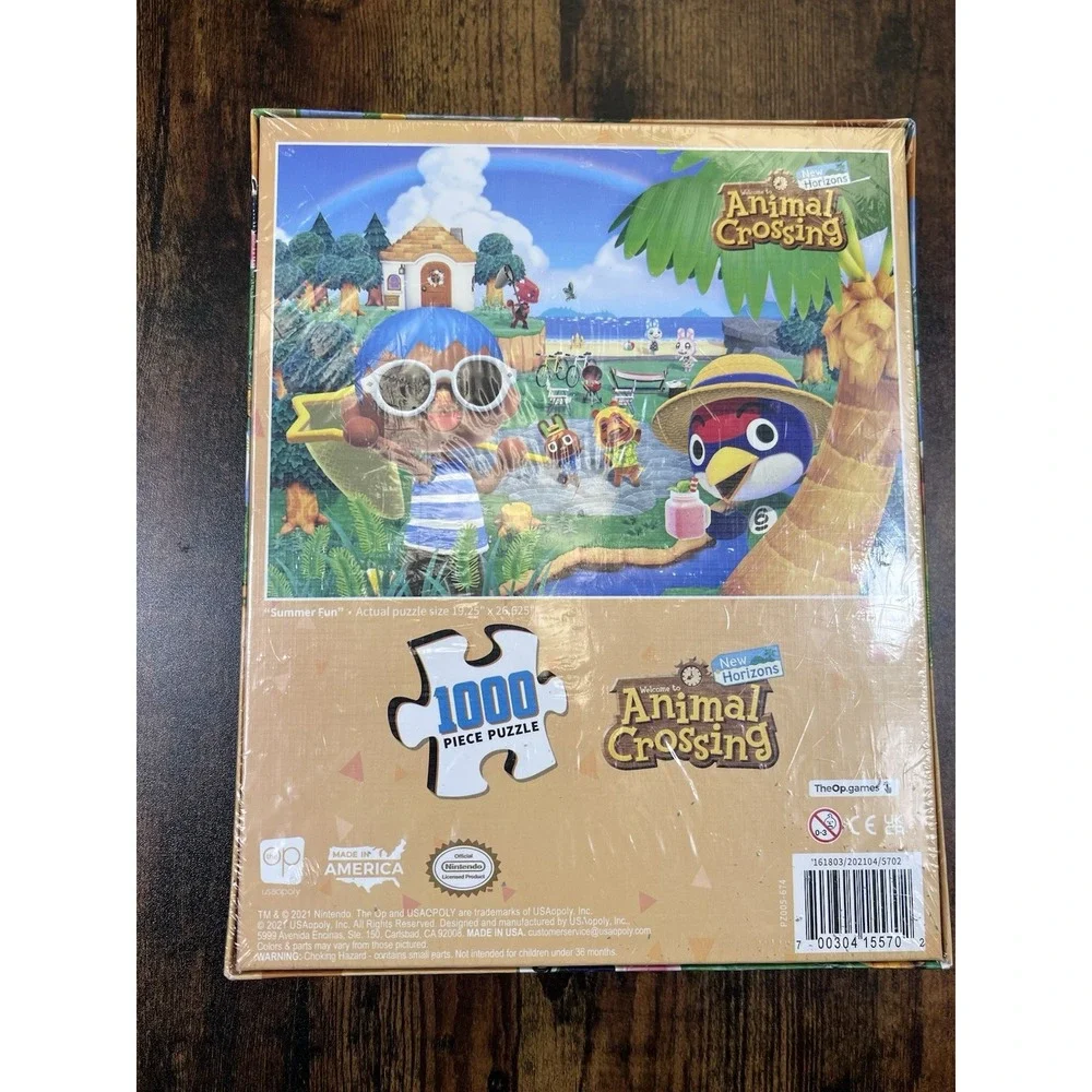 USAopoly Animal Crossing Summer Fun 1000 Piece Puzzle NEW, Sealed